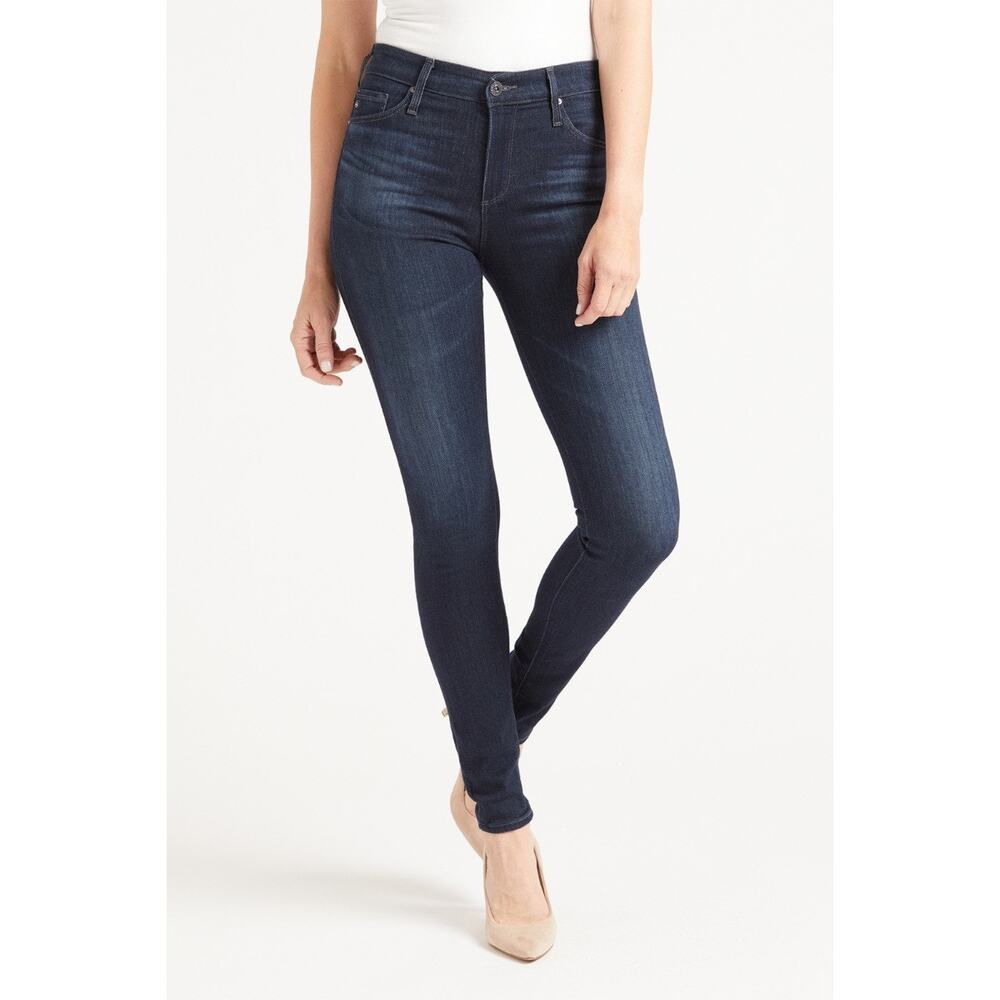 AG Adriano Goldschmeid Dark‎ Wash The Farrah Skinny High Rise Skinny Jeans 28R